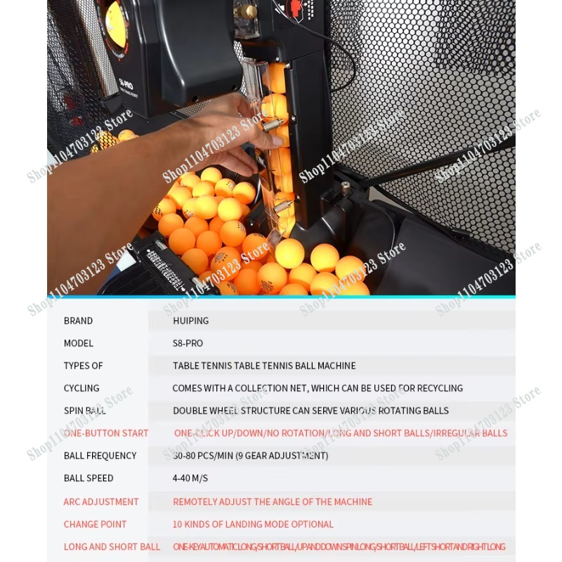 Table Tennis Robot - 実用的なS8/S6/HP-07/H600卓球サーブロボット、全自動プログラマブル卓球ロボットを工場直販