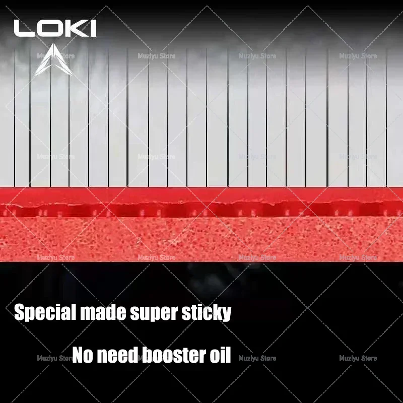 Table Tennis Xu Xin - オリジナル LOKI ARTHUR ヨーロッパ/アジア中国卓球ラバー粘着性攻撃用ピンポンラバーハードケーキスポンジ付き