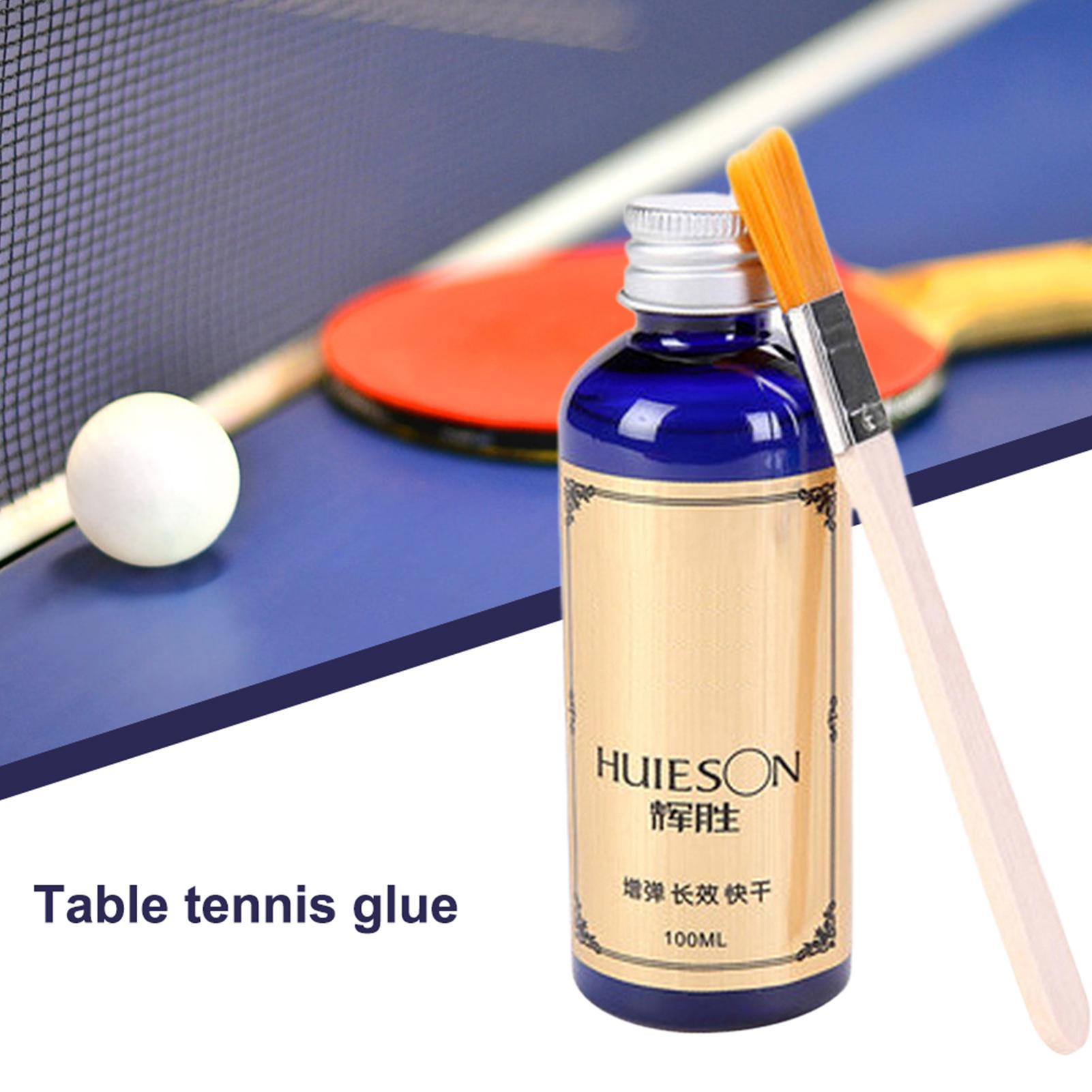 Table Tennis Equipment - 100 ミリリットルスピード液体スーパーグループロフェッショナル卓球液体ブラシ付きピンポンラケットゴムポンポンパドル接着剤