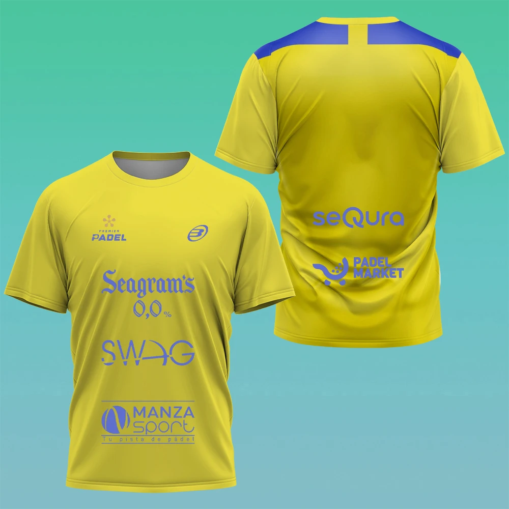 Table Tennis Xu Xin - 新しいメンズ Tシャツ夏のファッションテニスプリント半袖バドミントン卓球速乾性半袖メンズスポーツウェア