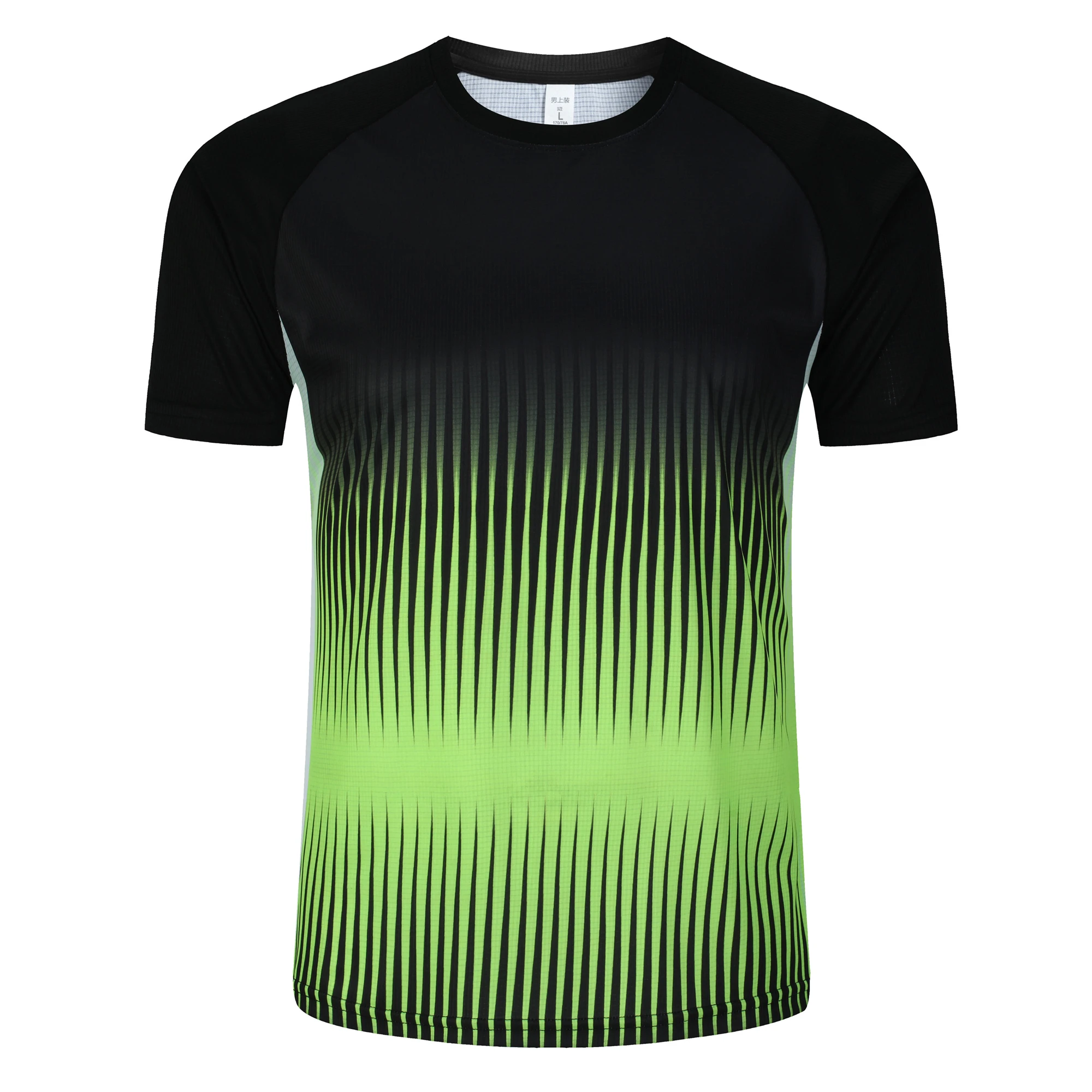 Table Tennis Xu Xin - ファッショングラデーションストライププリント Tシャツ男性用バドミントン卓球トレーニング紳士服夏トップスカジュアルスポーツ Tシャツ