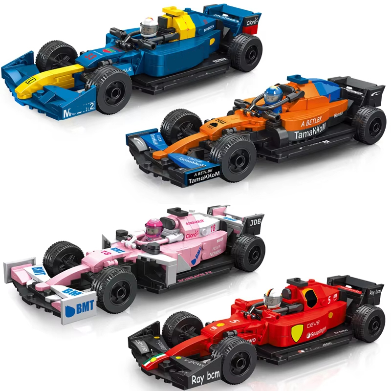 Victor Racket Jetspeed - 2025 スピードラリーレーシングシティチャンピオンズ F1 ビルディングブロックビークルセット FIA クラシックホットスポーツカーモデルブリックキッズトイ大人ギフト