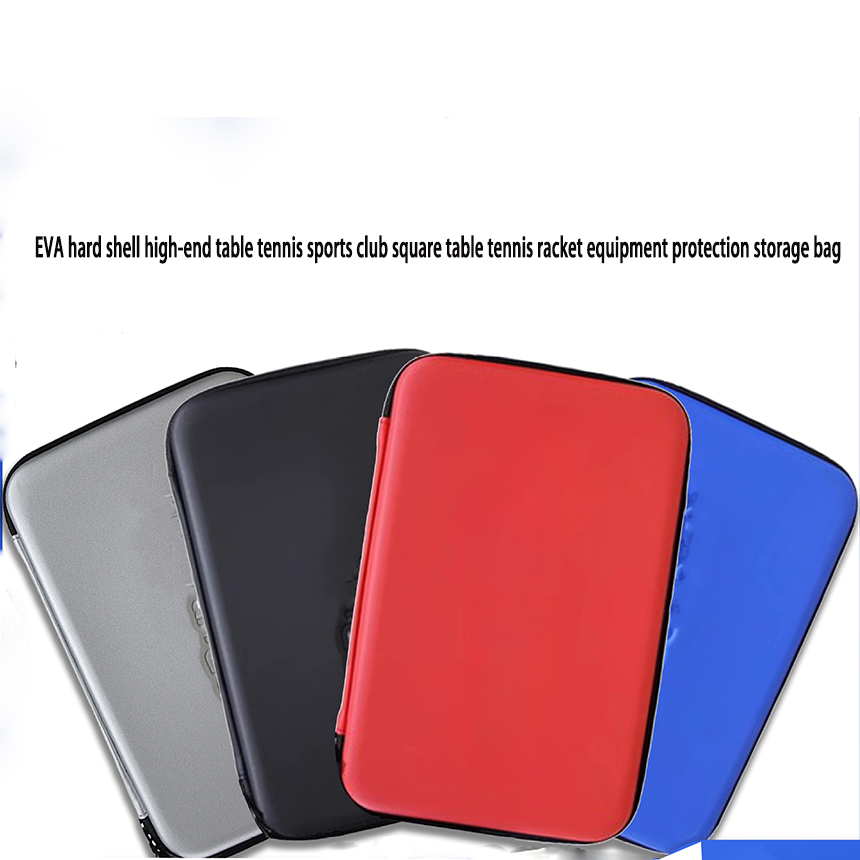 Table Tennis Equipment - 新しいEVAハードシェル高級卓球スポーツクラブスクエア卓球ラケット機器保護・収納バッグ