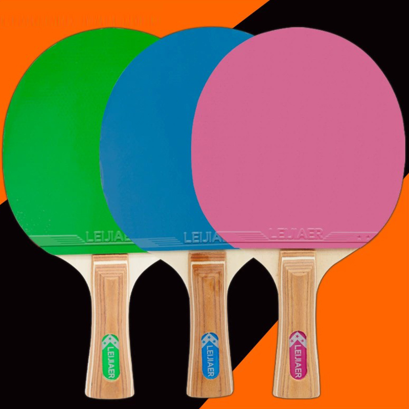 Table Tennis Umpire - 新発売！3つ星トレーニング卓球ラケット ブルーグリーン ピンク 木製卓球ラケット