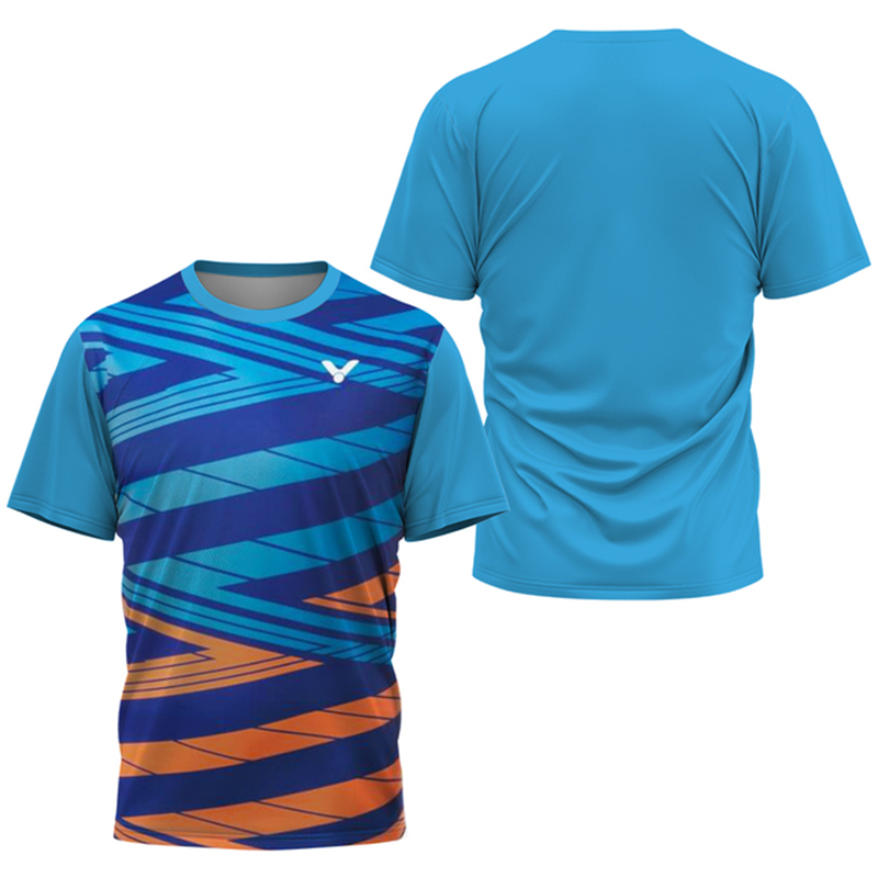 メンズ通気性速乾性Tシャツ,グラデーション原宿バドミントント - Table Tennis Xu Xin のレビューと価格