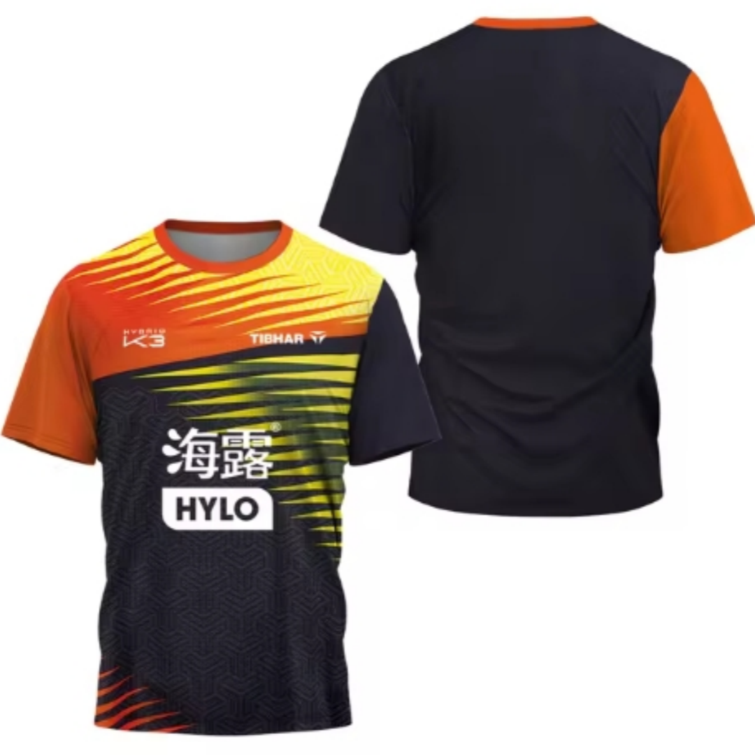 メンズ卓球Tシャツ,半袖,通気性,速乾性,三角形の断片,バド - Table Tennis Xu Xin のレビューと価格