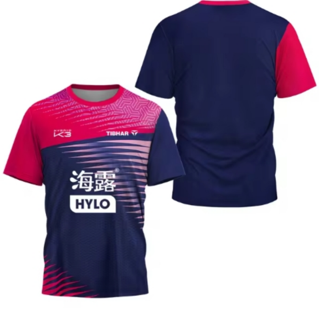 メンズ卓球Tシャツ,半袖,通気性,速乾性,三角形の断片,バド - Table Tennis Xu Xin のレビューと価格