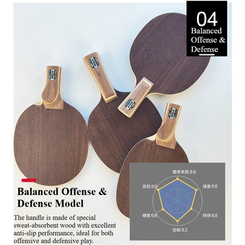 中国/日本製ペンホールド卓球ブレード5ウッド2カーボンチタン - Table Tennis Blades のレビューと価格