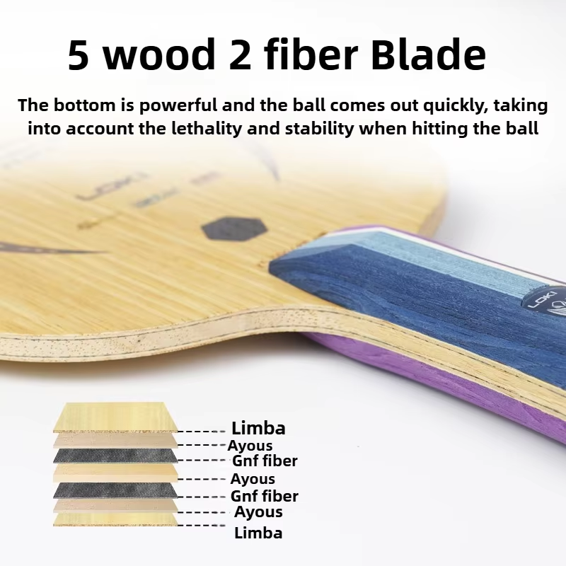 LOKI キリン K5 PRO 卓球ラケット 5枚合板 2枚 - Table Tennis Blades のレビューと価格