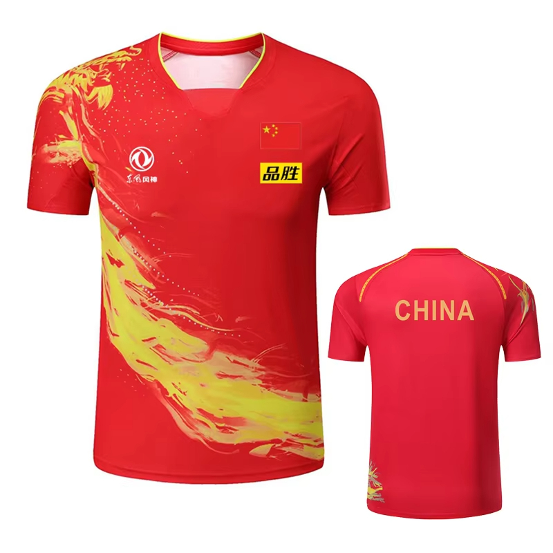 男性と女性のためのドラゴンプリント卓球Tシャツ,ファッション - Table Tennis Xu Xin のレビューと価格