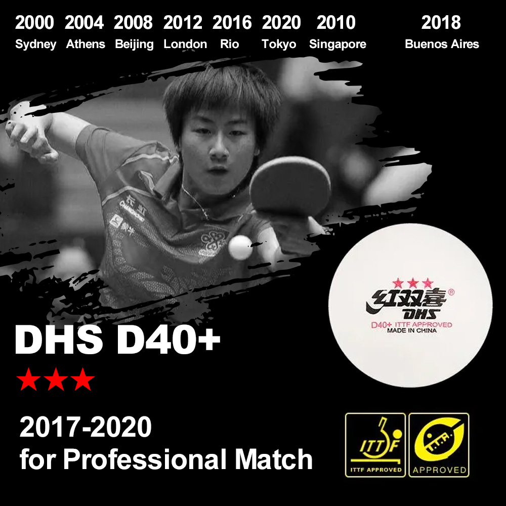 DHS D40+ DJ40+ 卓球ボール 3 スター ABS - Table Tennis Robot のレビューと価格